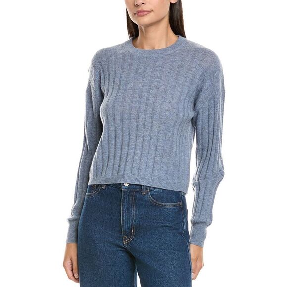 NAADAM Sweaters - Naadam Womens  Wool & Cashmere-Blend Sweater, Blue
